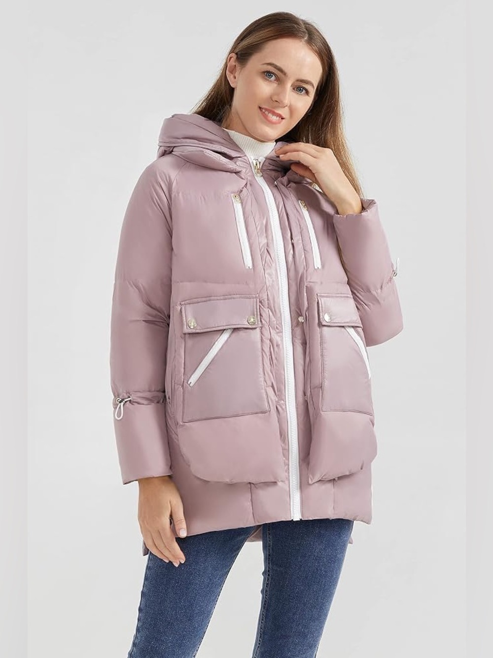 Orolay Winter Thickened Down Coat Windproof Hooded Puffer Jacket